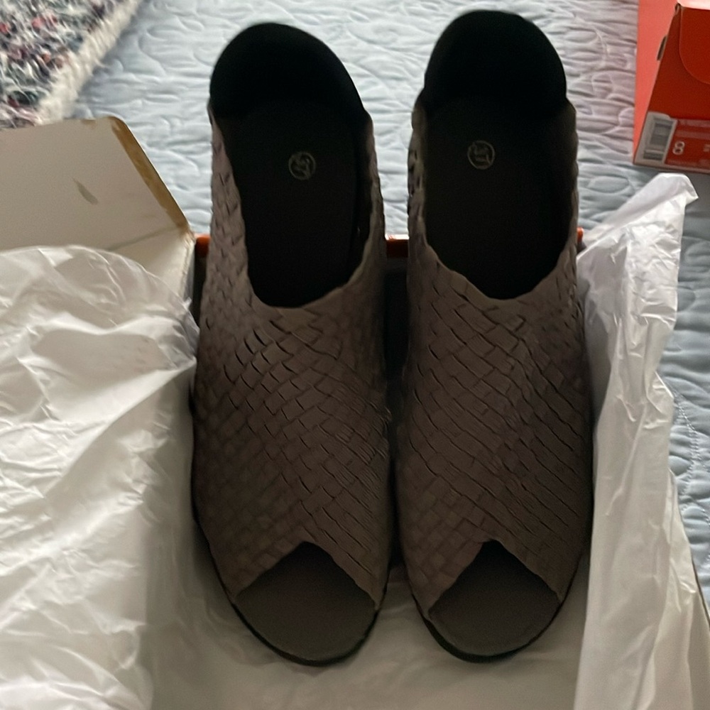 Silver and Black Comfy Heels